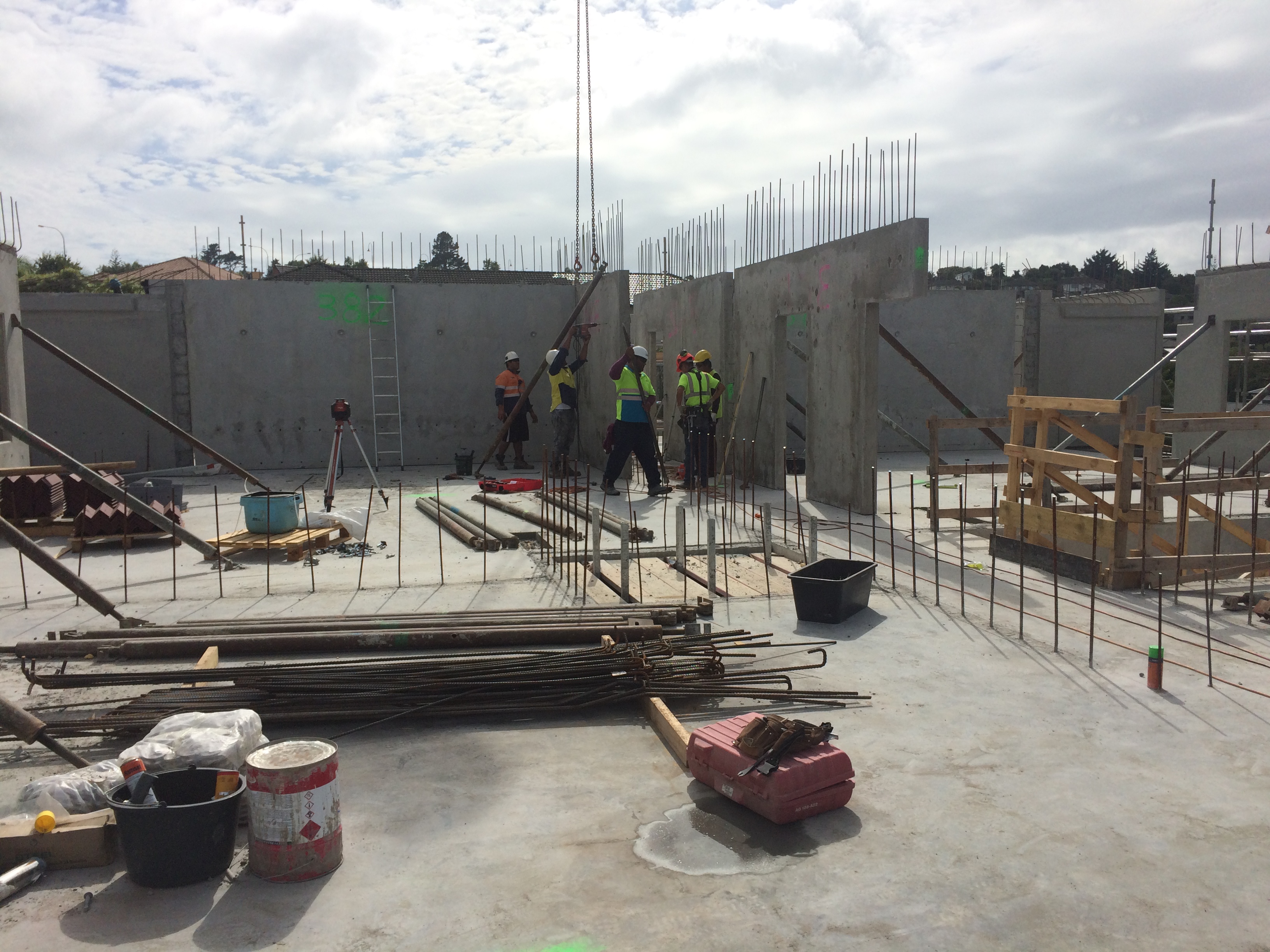 Concrete panel site preparation